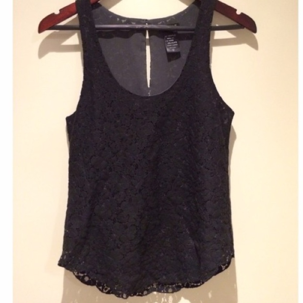 Aritzia Black Lace Tank